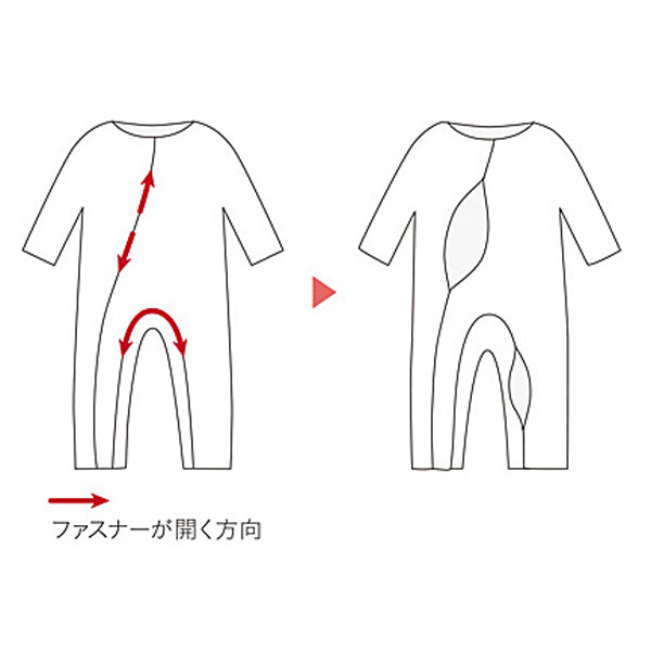 ソフトケアねまき フルオープン・両開きファスナータイプ 厚手 竹虎 ヒューマンケア事業部(秋冬用 厚手ネル地 上下つづき服 介護用つなぎ服) 介護用品