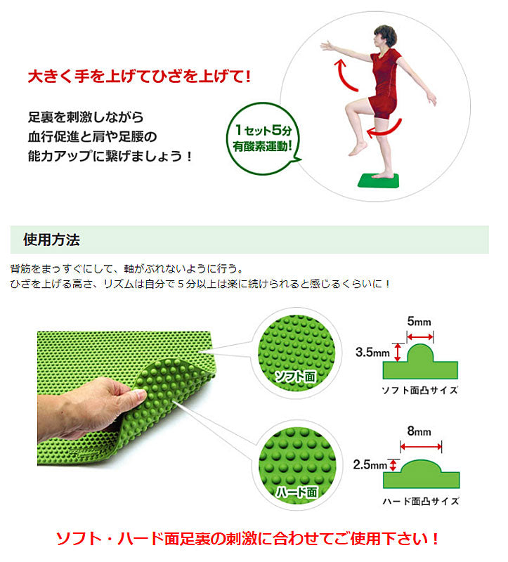足踏み リハビリ マット ヘルスランニングマットW シンエイテクノ (抗菌 消臭 ゴム製 足踏み マット) 介護用品 父の日 母の日 敬老の日 プレゼント