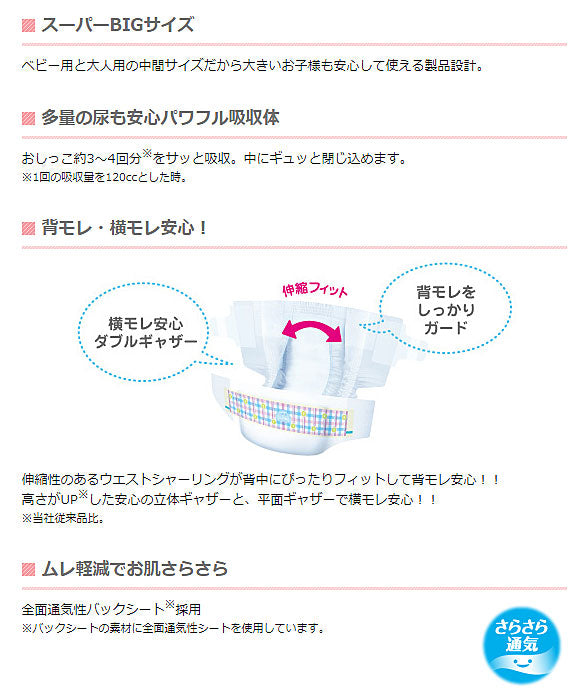 グーン スーパーBIG テープ止めタイプ 753858 28枚 大王製紙 (紙おむつ 尿ケア 介護 オムツ) 介護用品