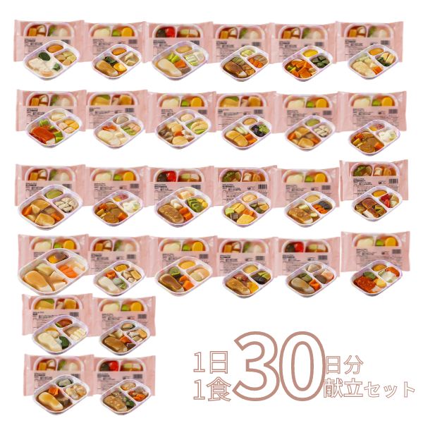 介護食 ムース 冷凍 冷凍おかず やわらか(代引き不可) SGセットプラス 1日1食30日分献立セット 日東ベスト 区分3 舌でつぶせる なめらか食 ペースト食 嚥下食