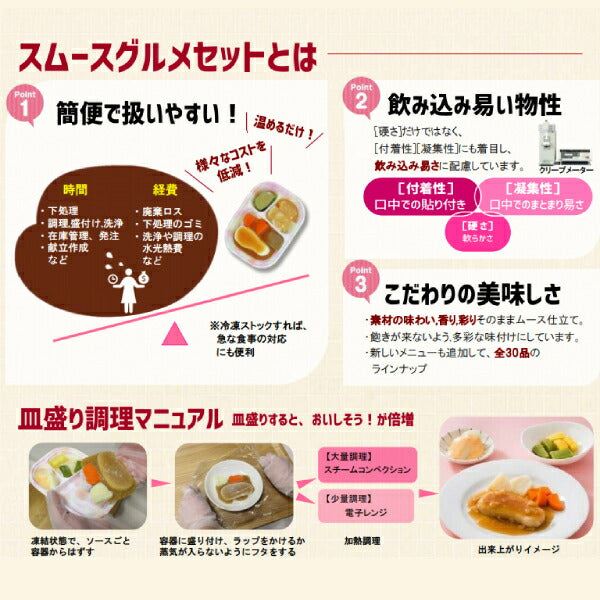 介護食 ムース 冷凍 冷凍おかず やわらか(代引き不可) SGセットプラス 1日1食30日分献立セット 日東ベスト 区分3 舌でつぶせる なめらか食 ペースト食 嚥下食