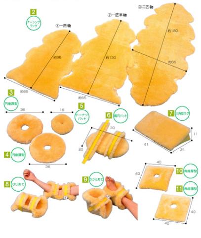 ナーシングラッグ かかとあて NR-07(2個1組)ウェルファン (かかと サポーター 羊毛 床ずれ 防止 クッション 体圧分散 クッション) 介護用品