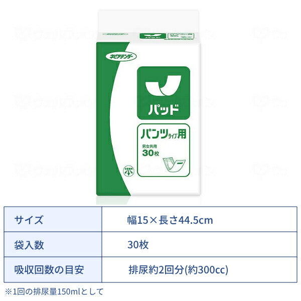 (1ケース) 尿とりパッド パッド パンツタイプ用 APP30 1ケース (30枚×3袋) 王子ネピア 介護 紙パンツ用 おむつ パッド 介護用品