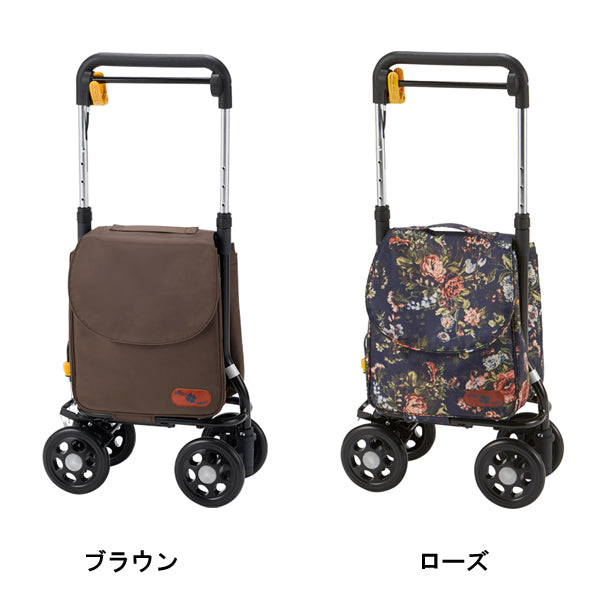 シルバーカー おしゃれ 散歩 シニア サポキャリー RS-200 右手専用 マキテック (介護 カート) 介護用品 軽量 座れる コンパクト 歩行補助 買い物 ショッピングカー 老人車 手押し車 介護 人