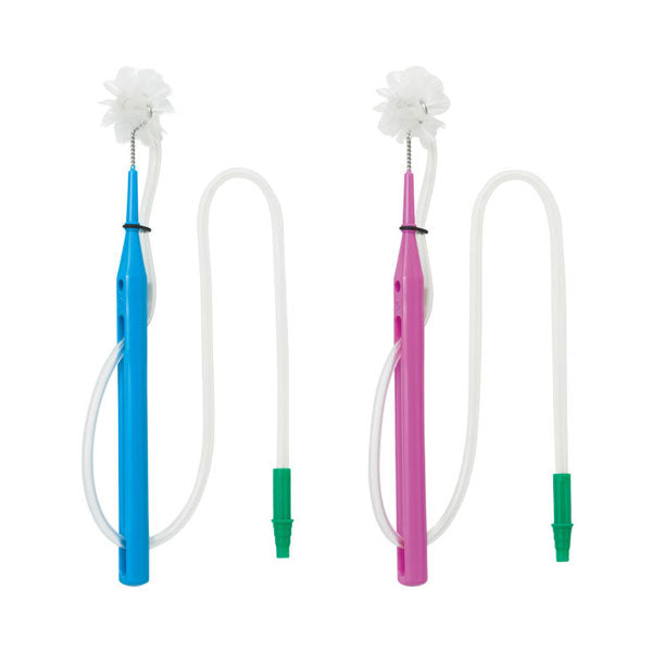 吸引くるリーナブラシ 2色1セット ピンク&ブルー各1本 オーラル ケア (口腔ケア 介護) 介護用品