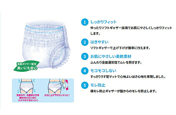 マーヤ はくパンツ うす型下着感覚(男女共用) S~LL 東陽特紙 (介護 おむつ 紙パンツ) 介護用品