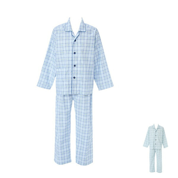 【訳アリ品につき特価】介護 パジャマ ねまき 紳士 グリーン M 春夏用 紳士用 SB2700 グンゼ 男性用 介護用品 介護用パジャマ 高齢者 シニア 春夏秋冬 (代引き不可)