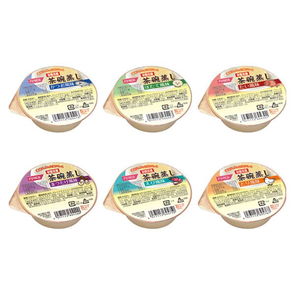 介護食 レトルト やわらか食 茶わん蒸し 栄養支援 茶碗蒸し 詰め合わせ 6種類×各4個入 ホリカフーズ 嚥下食 ペースト食 流動食 介護食品 高カロリー