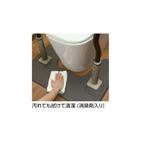 パナソニック エイジフリー トイレ用手すり スムーディ (トイレ用) 両手すり XPN-L80832 ブラウン (工事不要 洋式トイレ用) 介護用品
