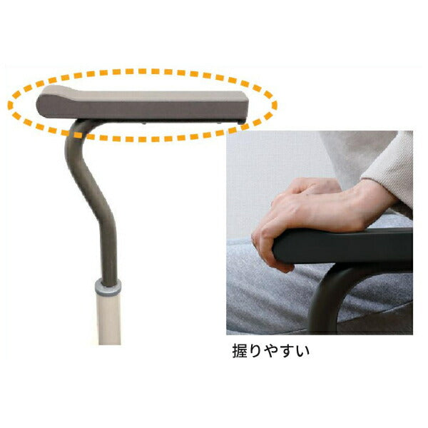 パナソニック エイジフリー トイレ用手すり スムーディ (トイレ用) 両手すり XPN-L80832 ブラウン (工事不要 洋式トイレ用) 介護用品
