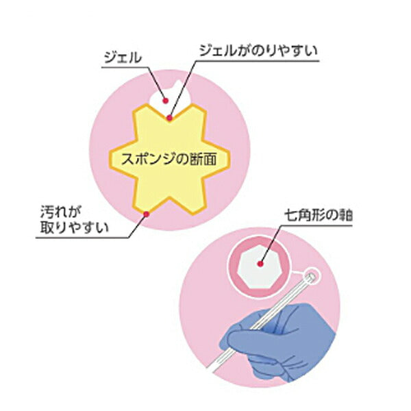 Ora Care オラケア 口腔ケアスポンジブラシ 42450 50本入 サラヤ 介護 口腔ケア プラスチック軸 個包装 介護用品