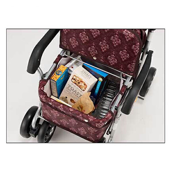 シルバーカー マイン MNB-01SN MNB-01RD マキテック 手押し車 ショッピングカート 折りたたみ 座れる 歩行補助 買い物 ショッピングカー 介護 介護用品