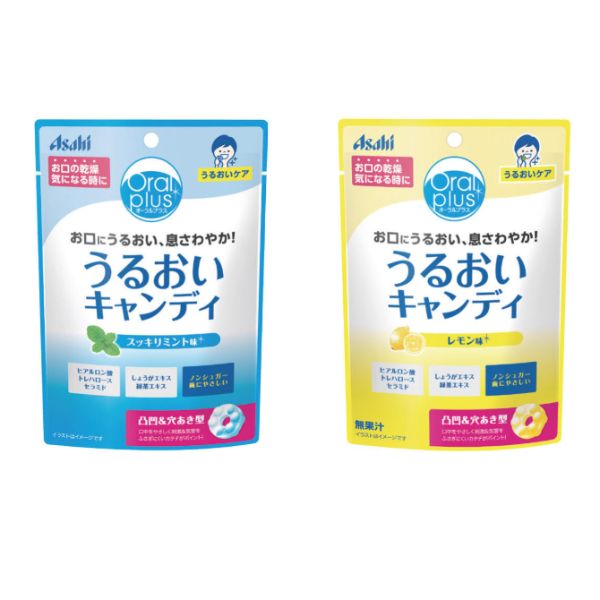 オーラルプラス うるおいキャンディ スッキリミント味 レモン味 57g アサヒグループ食品 口腔ケア 介護 口臭予防 口中清潔 口臭ケア