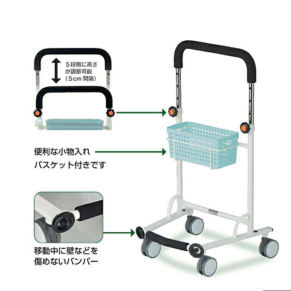 シルバーカー 室内用 室内用歩行補助車 Piccola ピッコラ 6301-0030 ウェルファン 歩行補助 軽量 コンパクト 介護 介護用品