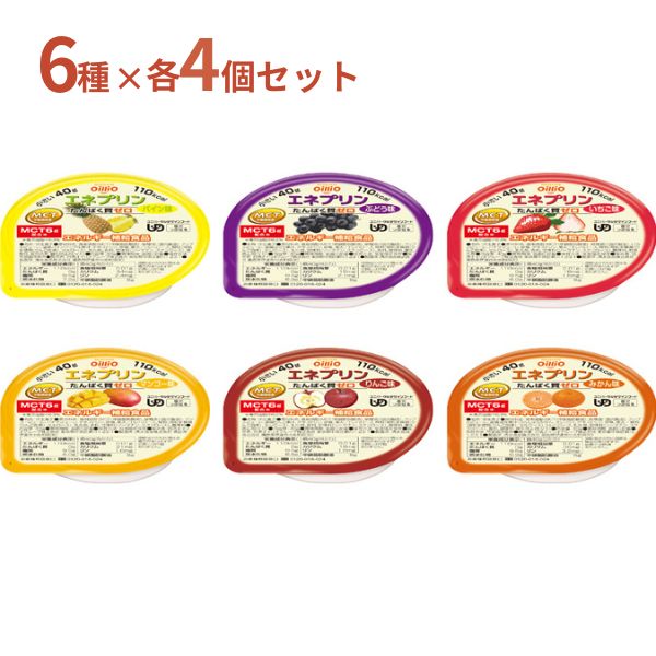 高カロリー食品 高齢者 エネプリン フルーツアソートセット 6種×4個 日清オイリオグループ 栄養補助食品 嚥下食 介護食品