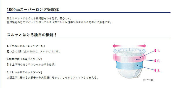 1ケース 14枚×4袋 介護用 オムツ 大人用紙おむつ パンツ型 Gライフリー 尿とりパッドなしでも長時間安心パンツ L 55655 14枚 ユニ・チャーム (介護 紙おむつ 紙パンツ) 介護用品