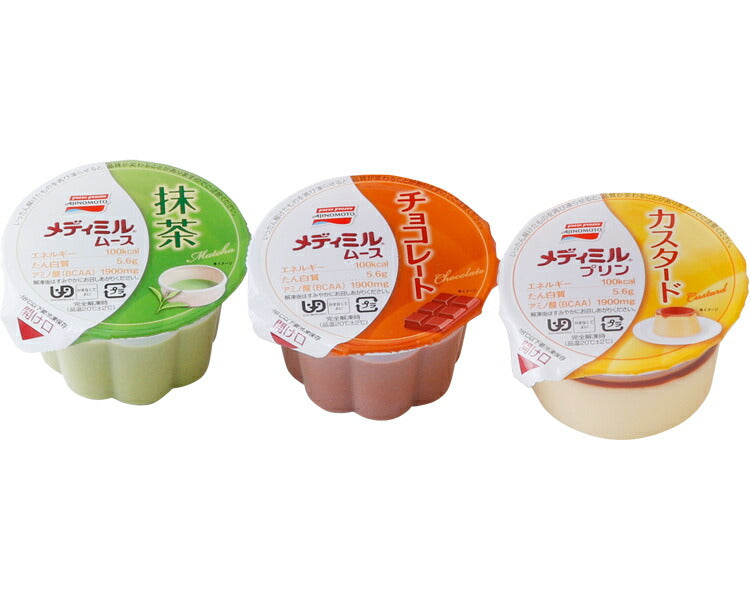 介護食 冷凍 スイーツ おやつ メディミルシリーズ アソートセット 3種×10個 味の素冷凍食品 かまなくてよい ムース 日本製 介護食品 デザート (代引き不可)