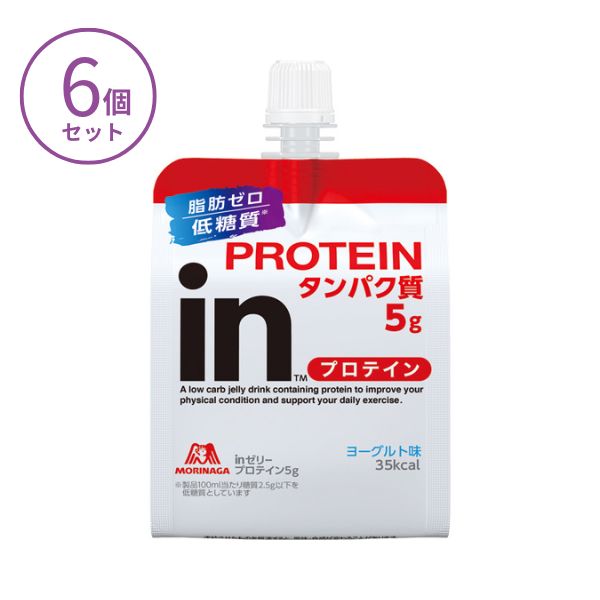inゼリー プロテイン 180g×6個入 森永製菓 熱中症対策 ゼリー 介護食 食欲不振 高齢者 栄養補助食品