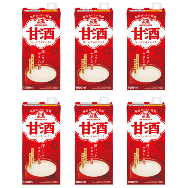 甘酒 森永 1000mL×6本セット 日本製 森永製菓 送料無料 父の日 母の日 敬老の日 プレゼント ギフト あまざけ 介護食 ドリンク