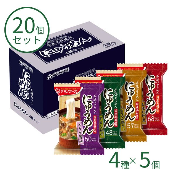 アマノフーズ フリーズドライ にゅうめん 4種×5個セット 介護食 やわらか食 高齢者 一人暮らし ギフト プレゼント 母の日 柔らかい やわらかい 送料無料