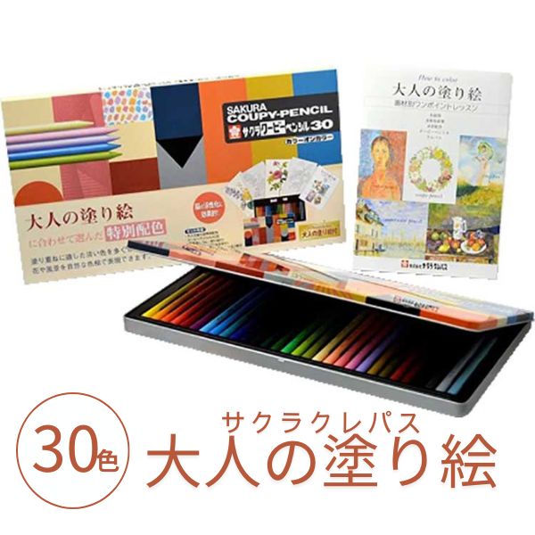 レクリエーション用品 クーピーペンシル30色 カラーオンカラー FY30NU サクラクレパス 高齢者 室内 老人 介護用品 レクリエーション 介護 室内 スポーツ 塗り絵
