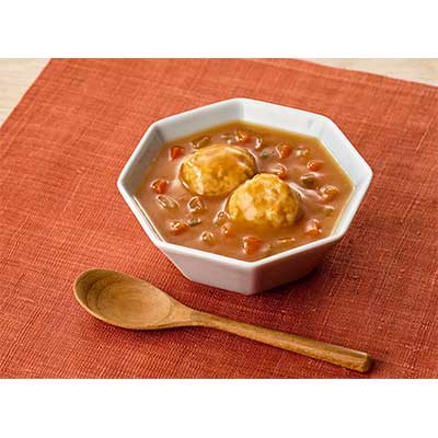 介護食 レトルト やわらか食 まんぷく日和 容易にかめる 鶏つくねの甘酢あんかけ 150g アサヒグループ食品 ムース食 ミキサー食 区分1 介護食品 おかず 嚥下食