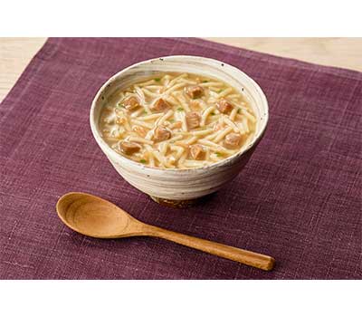 介護食 レトルト やわらか食 まんぷく日和 ソーキそば 100g アサヒグループ食品 ムース食 ミキサー食 歯ぐきでつぶせる 区分2 介護食品 おかず