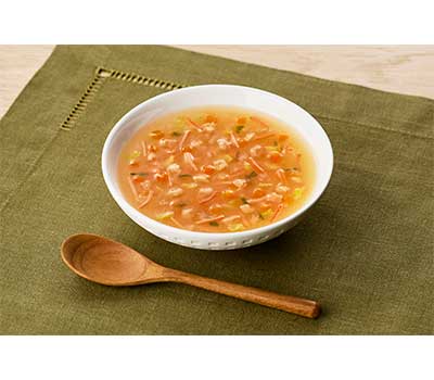 介護食 レトルト やわらか食 まんぷく日和 かにの中華あん煮込み 100g アサヒグループ食品 ムース食 ミキサー食 舌でつぶせる 区分3 介護食品 おかず 嚥下食