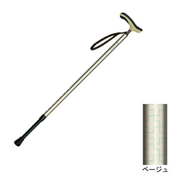 【訳アリ品につき特価】つえ 杖 ステッキ 歩行補助 抗ウイルス楽ーダ 伸縮+ 601281 ベージュ シナノ ウイルス対策 介護用品