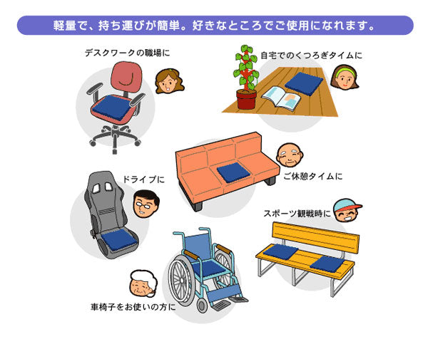 ピタ・シートクッション55 防水カバータイプ PTD55 ファンディーナ(車いす用クッション 車いす用 ピタシートクッション)介護用品