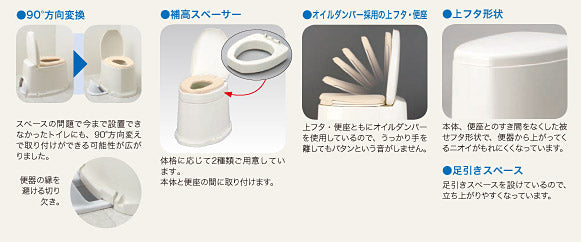 アロン化成 安寿 サニタリエース SD据置式 ソフト便座 ノーマルタイプ 533-473 (和式トイレを洋式に 簡易トイレ 介護 トイレ 便座 便座クッション) 介護用品