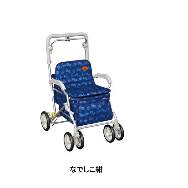 シルバーカー おしゃれ 散歩 シニア ユーメイト HGT 518 須恵廣工業 (折りたたみ) 介護用品 軽量 座れる コンパクト 歩行補助 買い物 ショッピングカー 老人車 手押し車 介護 人気 送料無料 高齢者 ギフ