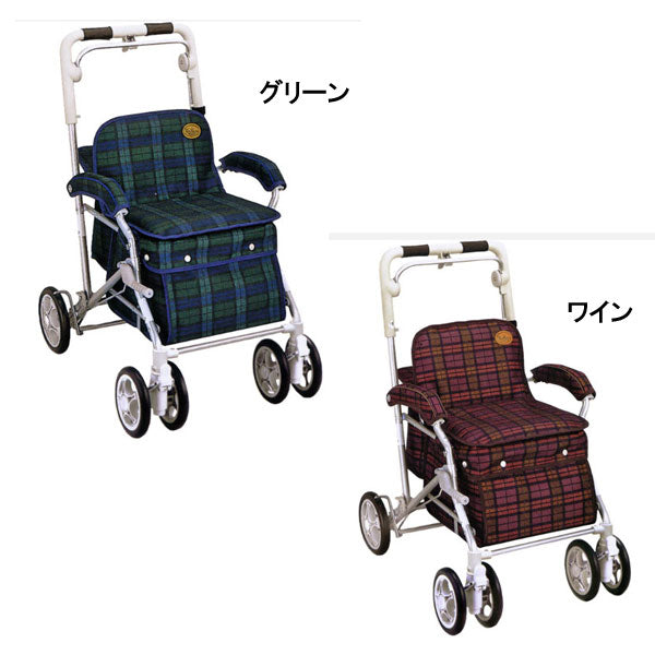 シルバーカー おしゃれ 散歩 シニア ユーメイトGX No.328 須恵廣工業 (折りたたみ) 介護用品 軽量 座れる コンパクト 歩行補助 買い物 ショッピングカー 老人車 手押し車 介護 人気 送料無料 高齢者 ギフト