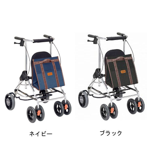 シルバーカー おしゃれ 散歩 シニア テイコブリトルR HS05R 幸和製作所 (歩行車 歩行補助 手押し車 折りたたみ 介護 シルバー カー) 介護用品 軽量 座れる コンパクト 歩行補助 買い物 ショッピングカー 老人車 手押