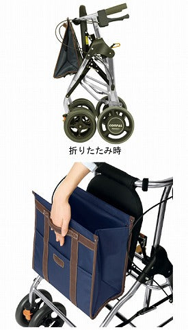 シルバーカー おしゃれ 散歩 シニア テイコブリトルR HS05R 幸和製作所 (歩行車 歩行補助 手押し車 折りたたみ 介護 シルバー カー) 介護用品 軽量 座れる コンパクト 歩行補助 買い物 ショッピングカー 老人車 手押