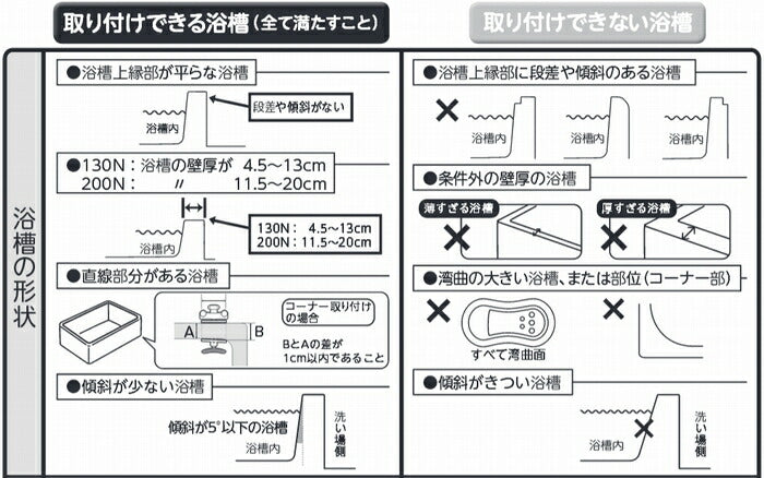 アロン化成 安寿 浴槽手すりUST-130N(入浴用手すり お風呂用手すり 入浴用クリップ 介護用品)介護用品