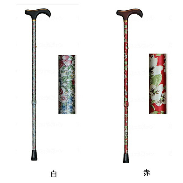 杖 ステッキ おしゃれ アルミ製花柄伸縮杖 1851 1852 1853 1854 瀬川商店 (つえ ステッキ) 介護用品