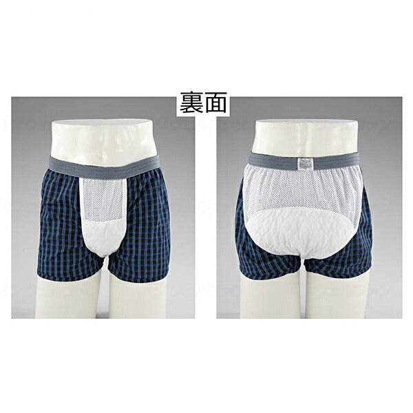 紳士おしりまで安心失禁トランクス3枚組 ミルクヴェッチ (介護 肌着) 介護用品