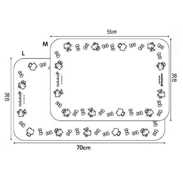 すべり止め入浴マット トライタッチ防カビプラス L (ハローキティ) 10401 38×70cm ウェルファン (介護 入浴用品 すべり止めマット お風呂用マット) 介護用品