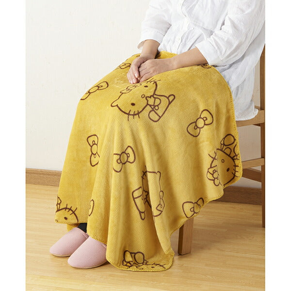 ひざ掛け (ハローキティ) イエロー 小 ウェルファン (ひざかけ 小さめ あたたか かわいい) 介護用品