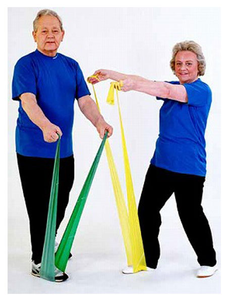 トレーニングバンド セラバンド5.4m巻 青(中強) T123-00 アビリティーズ・ケアネット (リハビリ トレーニング 天然ゴム) 介護用品