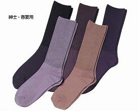 楽らくソックス 紳士用 春夏 (綿混) 5950 神戸生絲 介護用品
