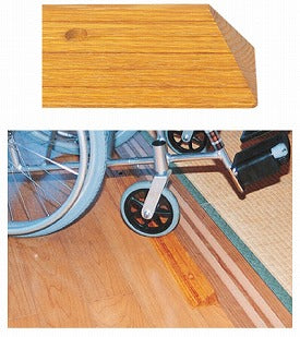 (代引き不可)木製ミニスロープ TM-999-25 幅120×奥行8.0×高さ2.5cm トマト (段差解消スロープ 介護 用 スロープ) 介護用品