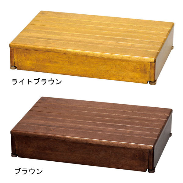 安寿 木製玄関台 1段タイプ 60W-40-1段 アロン化成 (玄関 踏み台 木 踏み台 木製 転倒防止 ステップ 踏み台 ステップ 木製) 介護用品