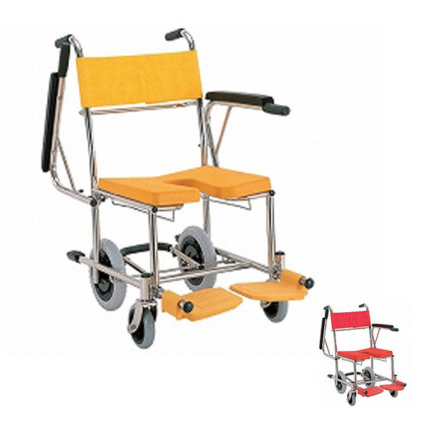 (代引き不可 法人送料無料) 入浴・シャワー用車いす KS4 カワムラサイクル お風呂 椅子 浴用椅子 シャワーキャリー 背付き 介護 椅子 介護用品