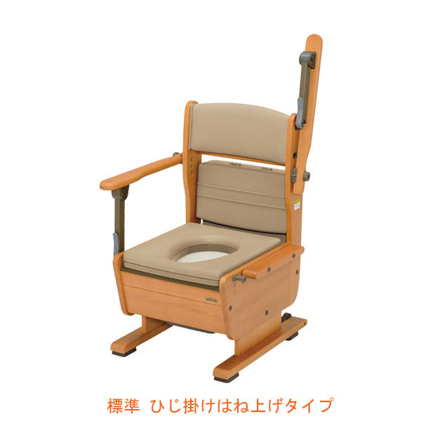 (法人様限定 代引き不可) さわやかチェアPT 8221 標準 ひじ掛けはね上げタイプ ウチヱ (ポータブルトイレ) 介護用品