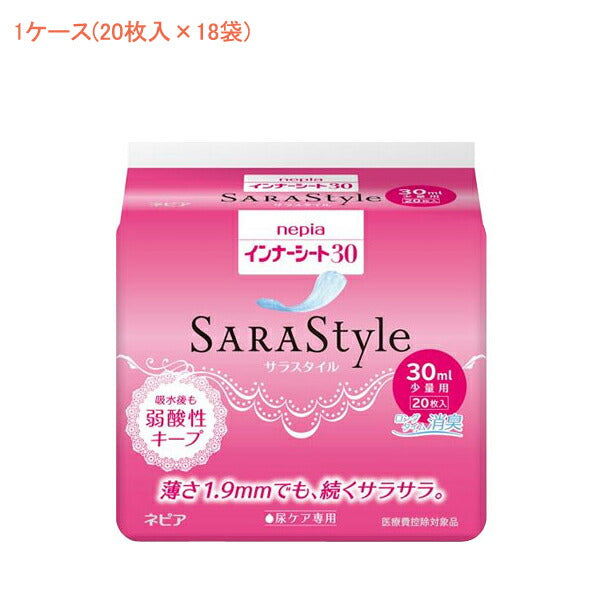 1ケース インナーシート30 IS30C→IS30D 1ケース(20枚入×18袋) 王子ネピア (尿ケアシート 女性用) 介護用品