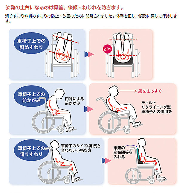 FC-フィット 腰用 アイ・ソネックス (車いす クッション 姿勢保持) 介護用品