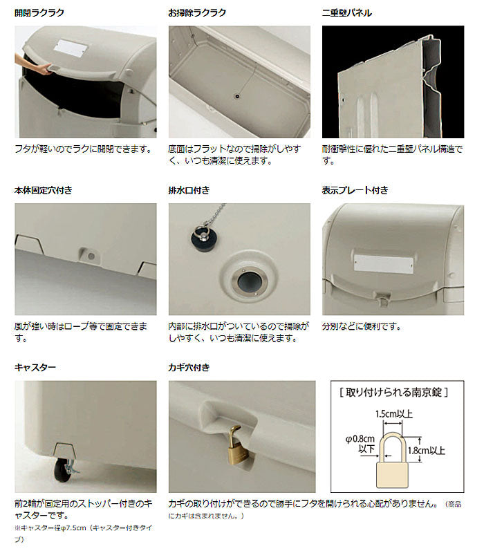 (法人様限定)リッチェル ワイドペール ST800 キャスター付 94475 業務用 ゴミ箱 施設用品 介護用品 (代引き不可)