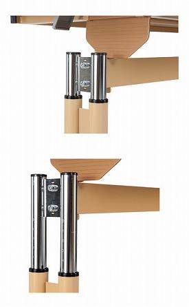 (代引き不可) 昇降フラップテーブル UFT-TT1890-M メープル 幅180cm 介援隊 (キャスター付 高さ調節 施設) 介護用品
